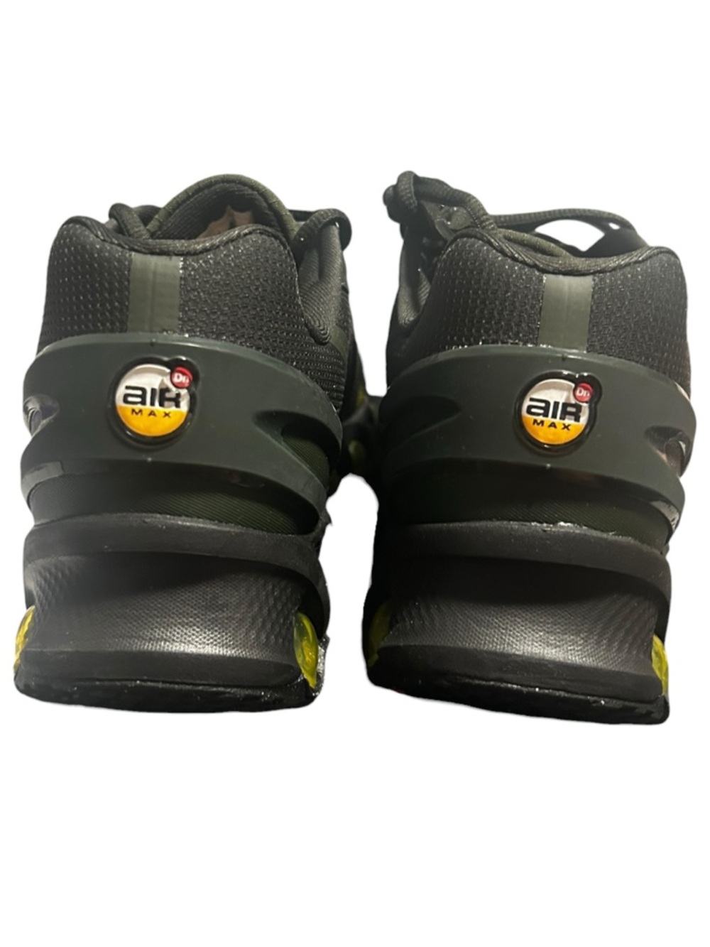 Nike Airmax Dn8 Black and Olive Green Athletic Shoe with Yellow Accents 8.5 Mens - Picture 3 of 6